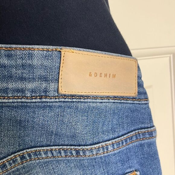 P45 &Denim Size 10 Skinny High Rib Distressed Maternity Jeans - Picture 3 of 4